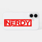 Nerdy Stamp iPhone 16 Hoesje (Achterkant horizontaal)