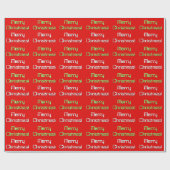 Nerdy Style, "Vrolijk kerstfeest!" Verpakkingspapi Cadeaupapier (Vlak)