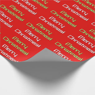 Nerdy Style, "Vrolijk kerstfeest!" Verpakkingspapi Cadeaupapier