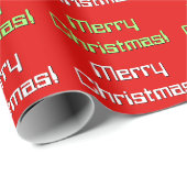 Nerdy Style, "Vrolijk kerstfeest!" Verpakkingspapi Cadeaupapier (Rol Hoek)