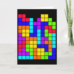 Nerdy Tetrominoes Blok Puzzel Video Game Wiskunde Kaart