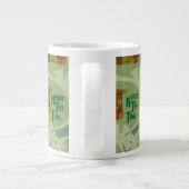 Nerdy Tiki Time Retro Art Slogan Patroonontwerp Grote Koffiekop (Achterkant)