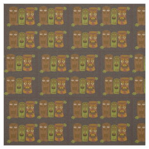 Nerdy Tikis Pattern Stof