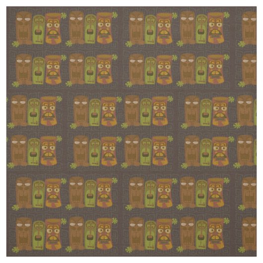 Nerdy Tikis Pattern Stof (Swatch)