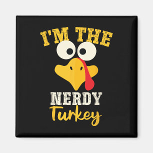 Nerdy Turkije Familie Matching Thanksgiving Diner  Magneet