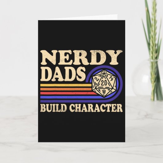 Nerdy Vader Rpg Gamen D20 Tafel Top Games Grappig Kaart (Voorkant)