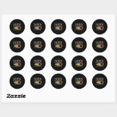 Nerdy vaders bouwen karakter Funny Rpg-gaming D20 Ronde Sticker (Vel)