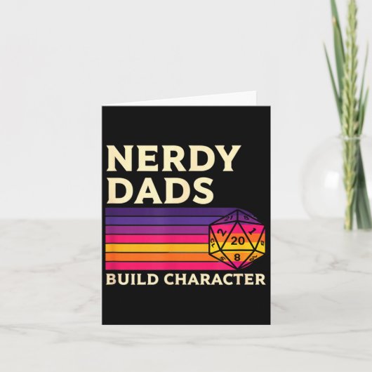 Nerdy vaders bouwen karakter, retro tabletop RPG v Kaart (Voorkant)