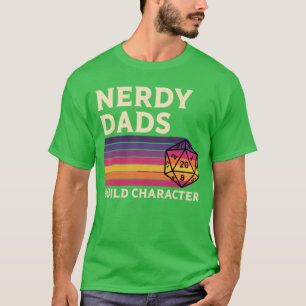 Nerdy vaders bouwen karakter Retroabletop RPG Vade T-shirt