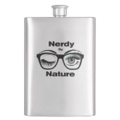 Nerdy van Natuur Funny Geek Design met bril Flacon (Voorkant)