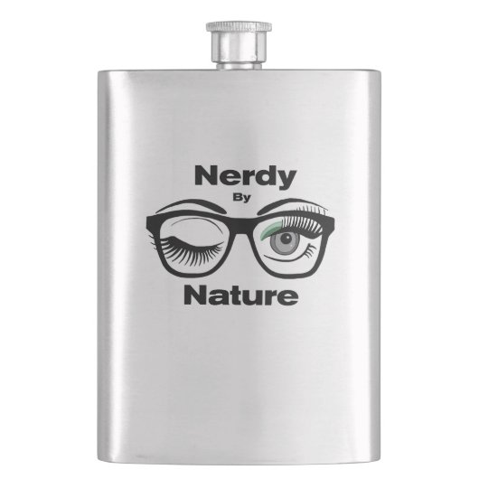 Nerdy van Natuur Funny Geek Design met bril Flacon (Voorkant)