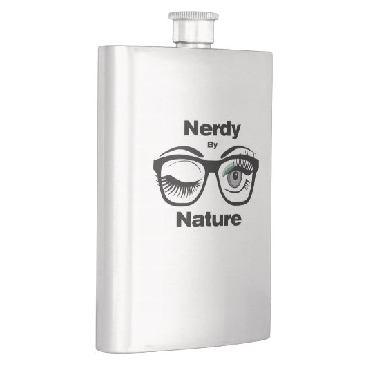 Nerdy van Natuur Funny Geek Design met bril Flacon (Rechts)