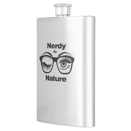 Nerdy van Natuur Funny Geek Design met bril Flacon (Links)
