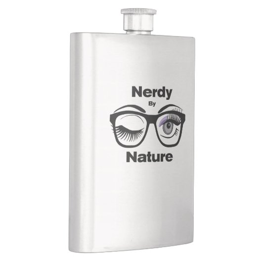 Nerdy van Natuur Funny Geek Design met bril Flacon (Rechts)