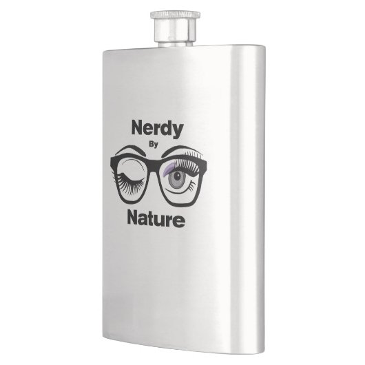 Nerdy van Natuur Funny Geek Design met bril Flacon (Links)