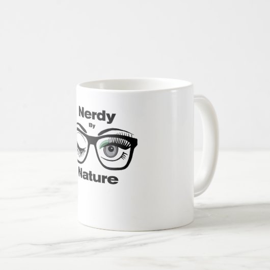 Nerdy van Natuur Funny Geek Design met bril Koffiemok (Voorkant rechts)