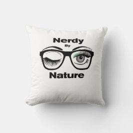 Nerdy van Natuur Funny Geek Design met bril Kussen