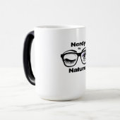 Nerdy van Natuur Funny Geek Design met bril Magische Mok (Voorkant links)