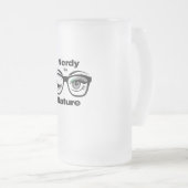 Nerdy van Natuur Funny Geek Design met bril Matglas Bierpul (Voorkant rechts)