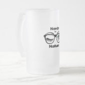 Nerdy van Natuur Funny Geek Design met bril Matglas Bierpul (Voorkant links)