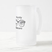 Nerdy van Natuur Funny Geek Design met bril Matglas Bierpul (Voorkant rechts)