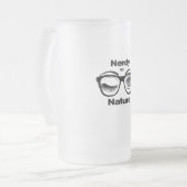 Nerdy van Natuur Funny Geek Design met bril Matglas Bierpul (Voorkant links)