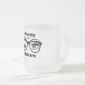 Nerdy van Natuur Funny Geek Design met bril Matglas Koffiemok (Voorkant rechts)