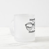 Nerdy van Natuur Funny Geek Design met bril Matglas Koffiemok (Voorkant links)