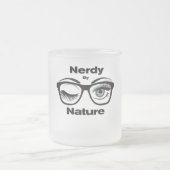 Nerdy van Natuur Funny Geek Design met bril Matglas Koffiemok (Center)