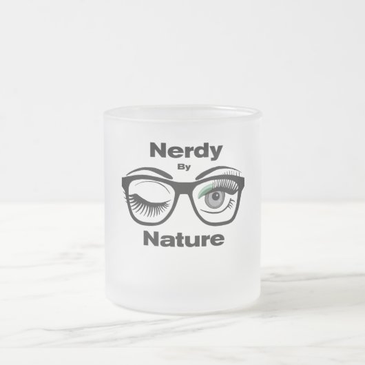 Nerdy van Natuur Funny Geek Design met bril Matglas Koffiemok (Center)
