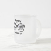 Nerdy van Natuur Funny Geek Design met bril Matglas Koffiemok (Voorkant rechts)