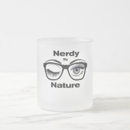 Nerdy van Natuur Funny Geek Design met bril Matglas Koffiemok