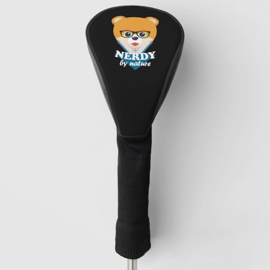 Nerdy van Natuur Pomeranian Golfheadcover (Voorkant)