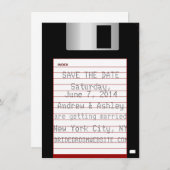 Nerdy Wedding Save the Date Floppy Disk (Voorkant / Achterkant)