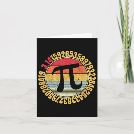 Nerdy Wiskunde Pi Symbol Mathlete Kaart (Voorkant)
