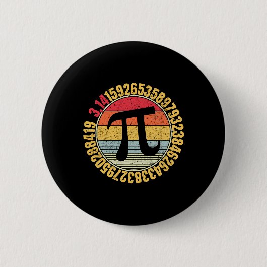 Nerdy Wiskunde Pi Symbol Mathlete Ronde Button 5,7 Cm (Voorkant)