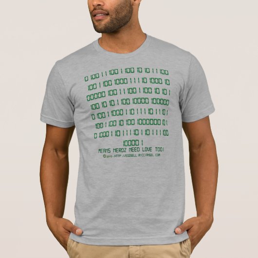 Nerdz Binary Hidden Message T-shirt (Voorkant)