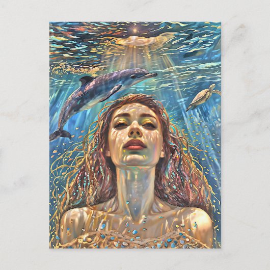 "Nerena" onder stille wateren Briefkaart (Voorkant)