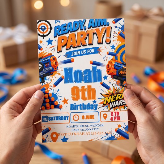 Nerf Verjaardag Kaart