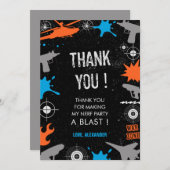 Nerf verjaardagdank u kaart pistool water dart oor (Voorkant / Achterkant)