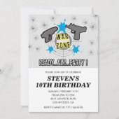 Nerf verjaardagsuitnodigingen Dart Water Pistool b Kaart (Voorkant)