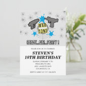 Nerf verjaardagsuitnodigingen Dart Water Pistool b Kaart (Staand voorkant)