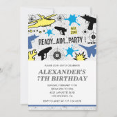 Nerf verjaardagsuitnodigingen jacht top pistool bo kaart (Voorkant)