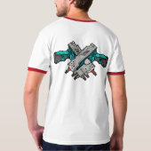 Nerf Wars Blue Team T-shirt (Achterkant volledig)