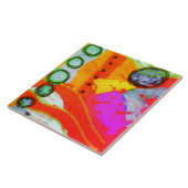 Nergens Abstract digitaal schilderen Tegeltje (Zijkant)