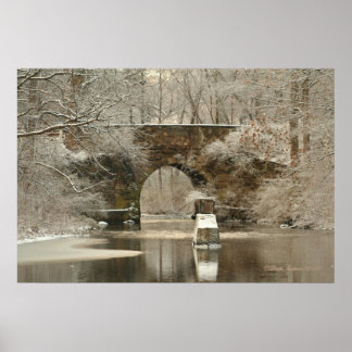 Nergens Bridge op Canvas Poster