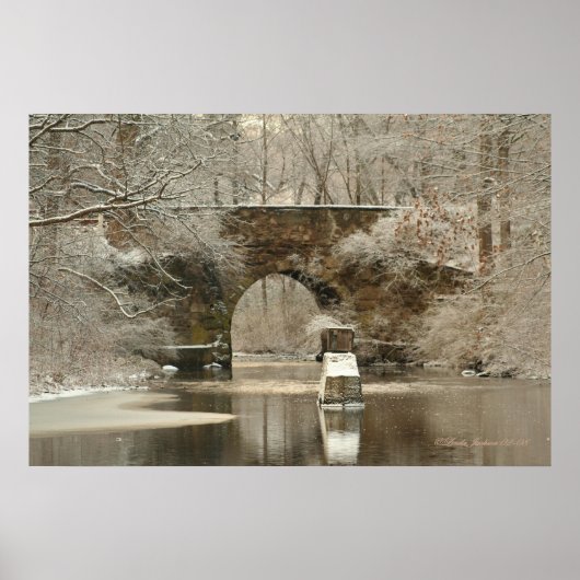 Nergens Bridge op Canvas Poster (Voorkant)