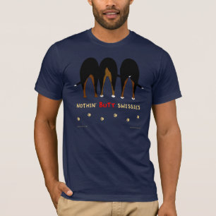 Nergens 'Butt zwaait donker Shirt