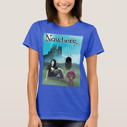 Nergens klassiek design-vrouwtje t-shirt (Voorkant)