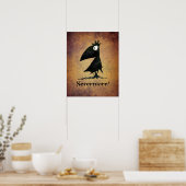 Nergens meer! De Raven Edgar Allen Poe - Crow Art Poster (Keuken)